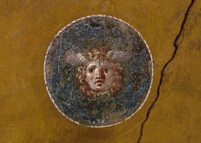 Medaglione con testa di Gorgone, ala destra nella Casa dei Vettii, Pompei (Lista del Patrimonio Mondiale UNESCO) da Roman Roman