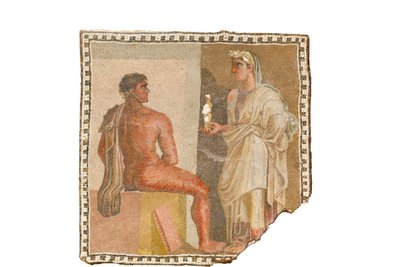 Mosaico con Oreste e Ifigenia da Roman Roman