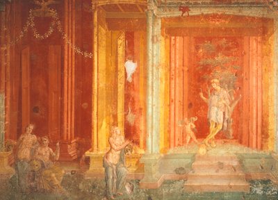 Murale raffigurante Ifigenia in Tauride, Casa di Pinario Ceriale, Pompei, Campania, Italia da Roman Roman