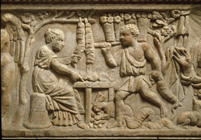 Rappresentazione di un produttore di corone (rilievo) da Roman Roman