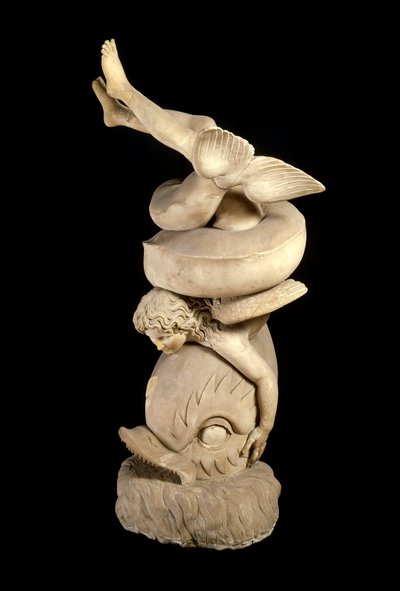 Arte romana: Eros su un delfino da Roman Roman