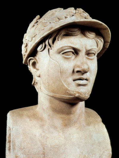 Arte Romana: busto di Pirro I (319-272 a.C.) (marmo) da Roman Roman