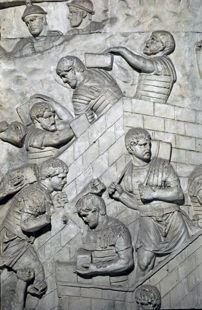 Arte romana: costruzione di un forte nell