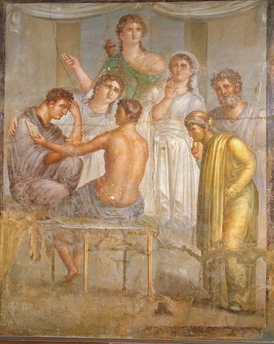 Civiltà romana. Admeto e Alcesti, affresco dalla Basilica di Ercolano da Roman Roman