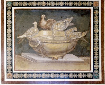 Mosaico romano rappresentante 4 colombe da Roman Roman