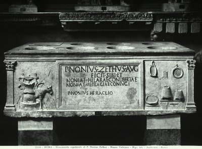 Sarcofago di Nonius Zethus da Roman Roman