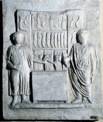 Insegna del negozio di coltelli in epoca romana da Roman Roman