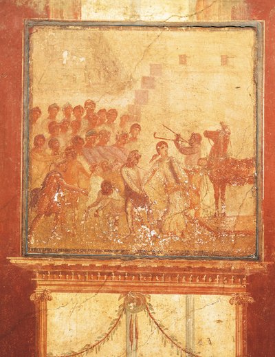 Cavallo di Troia, affresco dalla Casa di Menandro, Pompei, Campania, Civiltà Romana da Roman Roman