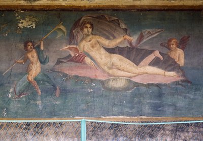 Venere nella conchiglia, affresco dal peristilio nella Casa di Venere nella Conchiglia, Pompei (Lista del Patrimonio Mondiale UNESCO) da Roman Roman