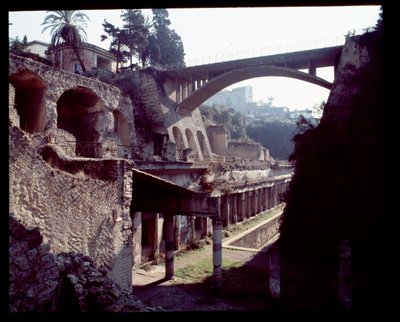 Veduta della zona orientale di Ercolano, V secolo a.C.-I secolo d.C. da Roman Roman