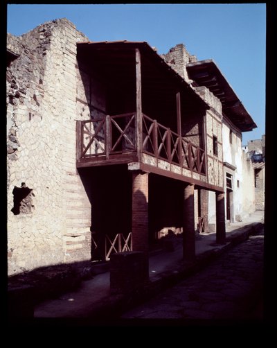 Vista della casa chiamata casa a Graticcio, V secolo a.C.-I secolo d.C. da Roman Roman
