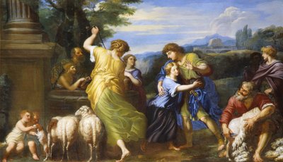 Giacobbe e Rachele al pozzo da Roman School