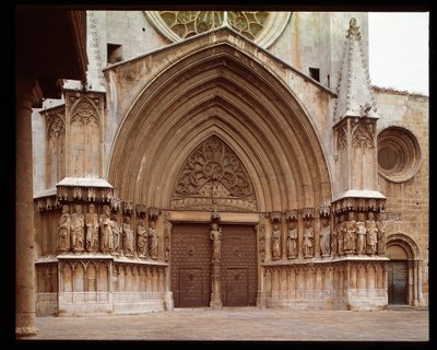Arte gotica: (dettaglio) del portale centrale della Cattedrale di Santa Tecla a Tarragona da Romanesque