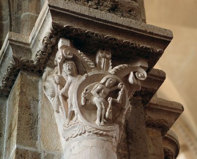 Bilancia (capitello scolpito) da Romanesque