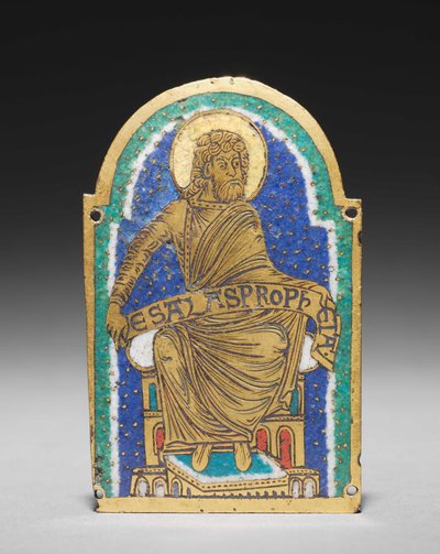 Placca: Profeta seduto da un reliquiario: Esais da Romanesque