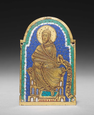 Placca: Profeta seduto da un reliquiario: Osea, c.1170-1180 da Romanesque