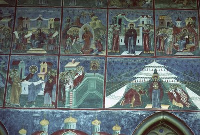 Inno alla Vergine, parete sud della chiesa, c.1601 da Romanian School