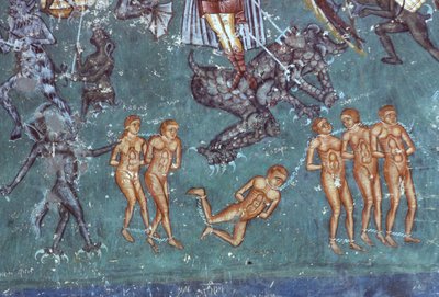 I Dannati, dettaglio dal Giudizio Universale, 1547-50 da Romanian School