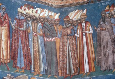 Turchi, dettaglio dal Giudizio Universale, 1547-50 da Romanian School