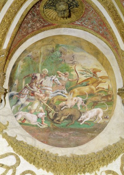 Camera dei Venti, caccia al cervo e al cinghiale da Romano Giulio