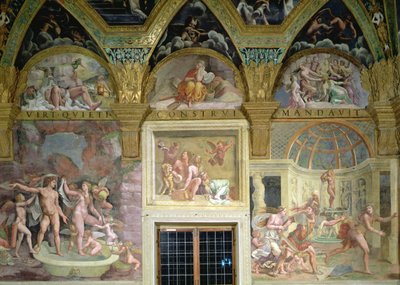 La stanza di Psiche. Venere e Marte che fanno il bagno; Bacco e Arianna; Venere e Adone sorpresi da Marte da Romano Giulio