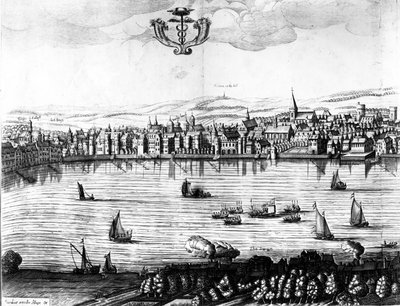 Veduta del Fiume Tamigi da Southwark, 1650 da Rombout Van den Hoeye