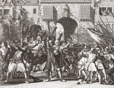 Linch mob che cattura i fratelli de Witt da Romeyn de (after) Hooghe