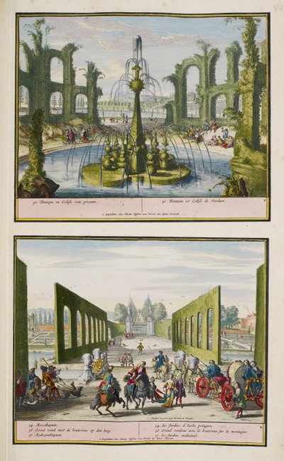 Il parco di Enghien, c.1685, illustrazione da 