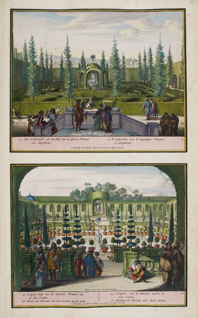 Il parco di Enghien, c.1685, illustrazione da 