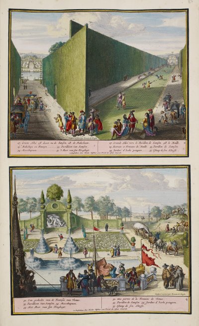 Il parco di Enghien, c.1685, illustrazione da 
