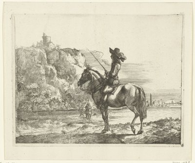 Cavaliere presso un fiume da Romeyn de Hooghe (attributed to)