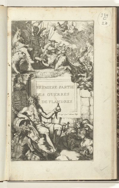 Frontespizio per la prima parte di Guerres de Flandres da Romeyn de Hooghe (attributed to)
