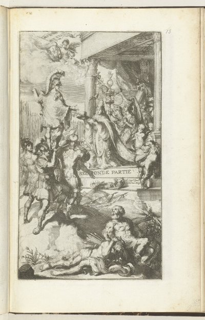 Pagina del titolo per la seconda parte di Guerre delle Fiandre da Romeyn de Hooghe (attributed to)