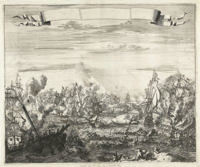 Battaglia navale a Malaga, 1704 da Romeyn de Hooghe (attributed to)