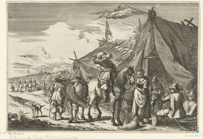 Cavalieri che riposano presso le tende da Romeyn de Hooghe (rejected attribution)