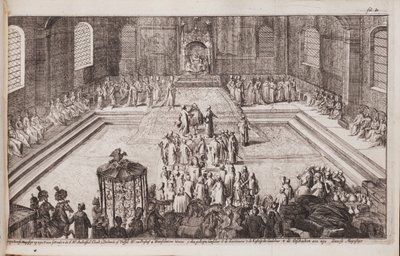 Una scena alla corte reale dello zar Alessio Michajlovic da Romeyn de Hooghe