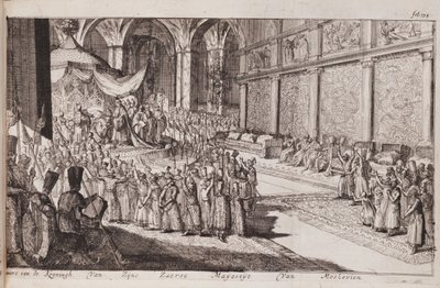 Una scena alla corte reale dello Zar Alessio Michajlovič, 1677 da Romeyn de Hooghe