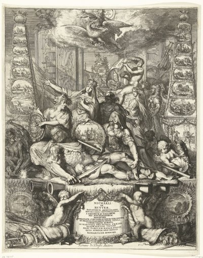 Allegoria della morte di Michiel de Ruyter, 1676 da Romeyn de Hooghe