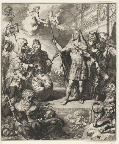 Ritratto allegorico di Carlo II di Spagna da Romeyn de Hooghe