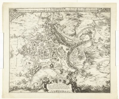 Bombardamento di Lussemburgo da parte del maresciallo de Créquy, 1684 da Romeyn de Hooghe