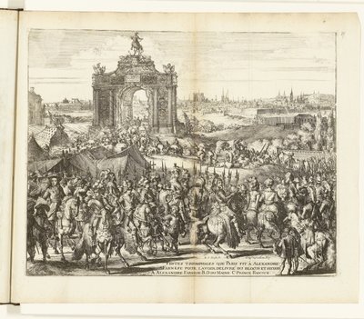 Ingresso trionfale di Farnese dopo la liberazione di Parigi, 1590 da Romeyn de Hooghe