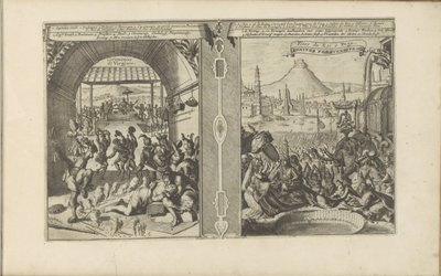 Capo Smith tra i Virginiani; Festa reale a Pegu da Romeyn de Hooghe