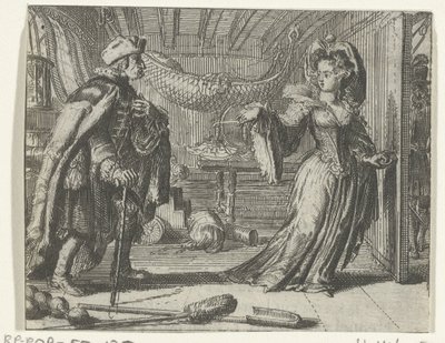 Illustrazione per Le calendrier des vieillards da Contes et nouvelles di Fontaine da Romeyn de Hooghe