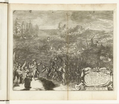Marcia notturna dei soldati spagnoli verso Duiveland, 1575 da Romeyn de Hooghe