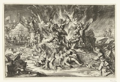 Guerra e tirannia affliggono i Paesi Bassi da Romeyn de Hooghe