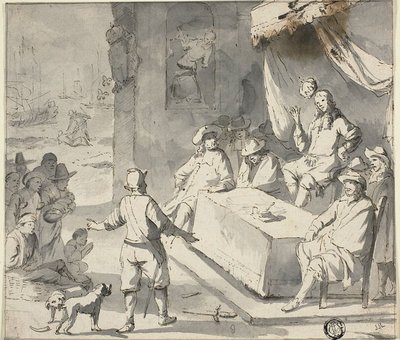 Scena dalla storia olandese: Supplicanti davanti al sovrano da Romeyn de Hooghe