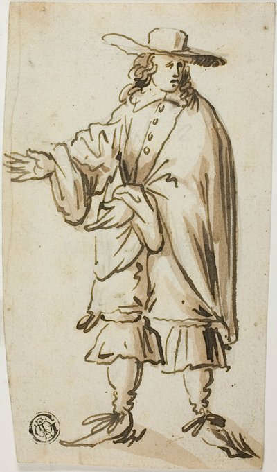 Uomo in piedi da Romeyn de Hooghe