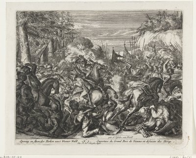 Battaglia tra Asburgo e Turchi nella foresta viennese da Romeyn de Hooghe