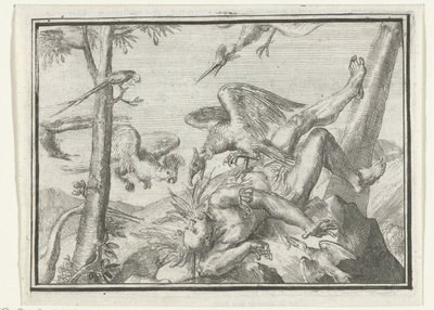 Pagina del titolo per il pamphlet: De Geplukte Tapoeijer, 1702 da Romeyn de Hooghe