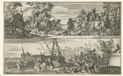 Due rappresentazioni di crudeltà francesi, 1672 da Romeyn de Hooghe